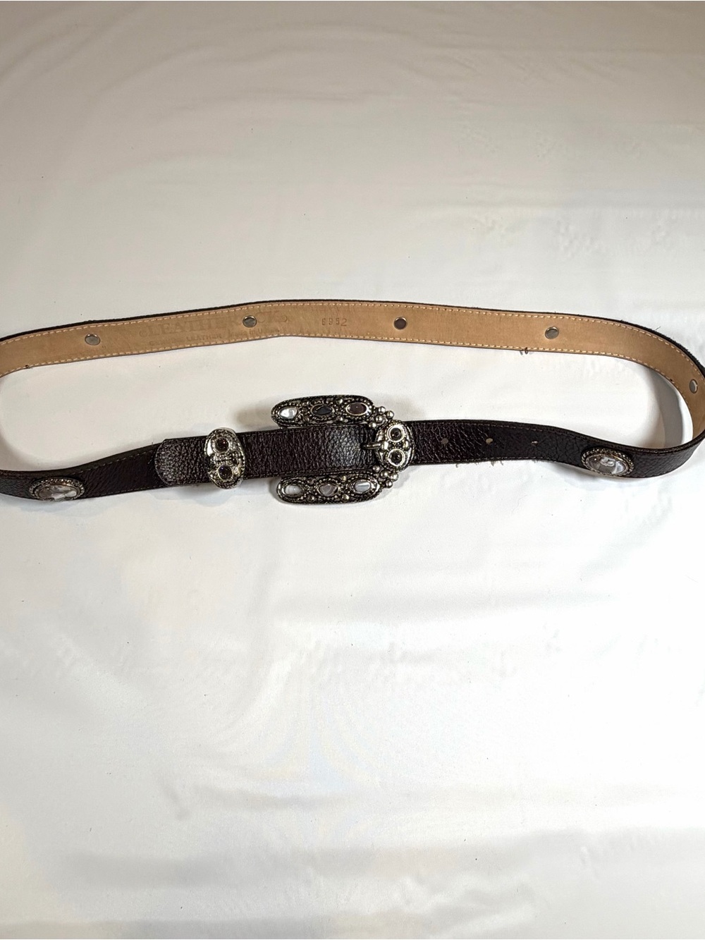 Leatherock Woman’s Belt 6952 Concho Western Rocker Boho 33”-36”